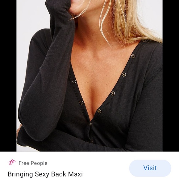 Free People El Topo Miles of Henley Maxi Dress M - Picture 3 of 11